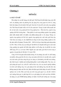Nghiên cứu đánh giá hiện trạng môi trường & đề xuất giải pháp sản xuất sạch hơn cho nhà máy sản xuất nước giải khát cao cấp yếu sào Khánh Hòa