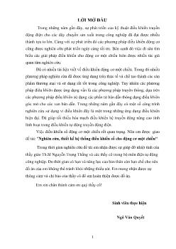 Nghiên cứu thiết kế hệ thống điều khiển số động cơ một chiều