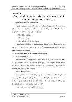 Nghiên cứu, tính toán thiết kế hệ thống xử lý nước thải cho nhà máy giấy Bình An