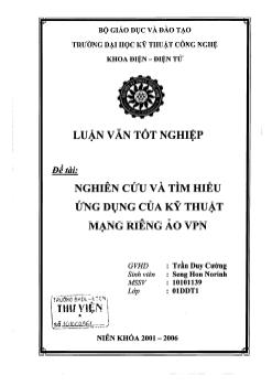 Nghiên cứu và tìm hiểu ứng dụng của kỹ thuật mạng riêng ảo VPN