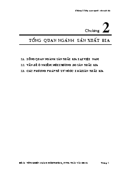 Nghiên cứu-Thiết kế hệ thống xử lý nước thải nhà máy bia Bạch Đằng