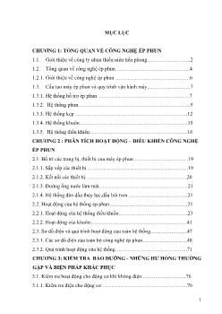 Phân tích trang bị điện,điện tử, thiết lập quy trình bảo dưỡng sửa chữa dây chuyền công nghệ máy ép phun sản xuất phụ kiện công ty nhựa thiếu niên Tiền Phong