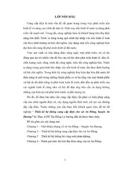 Thiết kế cung cấp điện cho xã An Đồng-Huyện An Dương