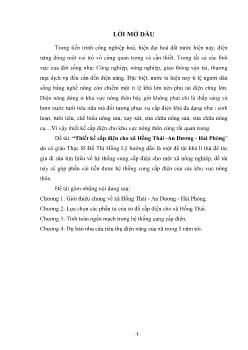 Thiết kế cung cấp điện cho xã Hồng Thái-Huyện An Dương-Thành phố Hải Phòng