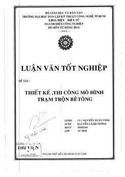 Thiết kế thi công mô hình trạm trộn bêtông