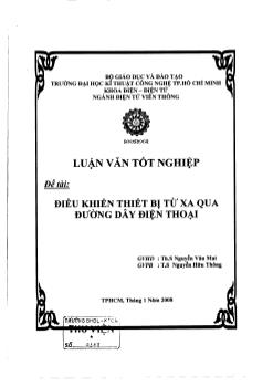 Thiết kế và thi công mạch điều khiển thiết bị qua đường dây điện thọai