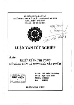 Thiết kế và thi công mô hình cân và đóng gói sản phẩm