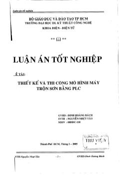 Thiết kế và thi công mô hình máy trộn sơn bằng PLC