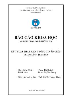 Tìm hiểu kỹ thuật giấu thông tin trong ảnh JPEG2000