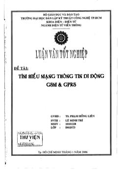 Tìm hiểu mạng thông tin di động GSM và GPRS