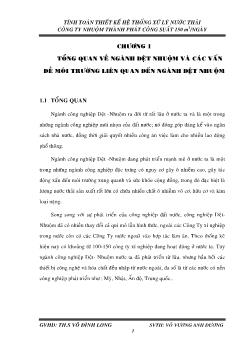 Tính toán thiết kế hệ thống xử lý nước thải công ty nhuộm Thành Phát công suất 150 m3 / ngày