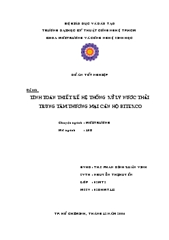 Tính toán thiết kế hệ thống xử lý nước thải trung tâm thương mại căn hộ Bitexco