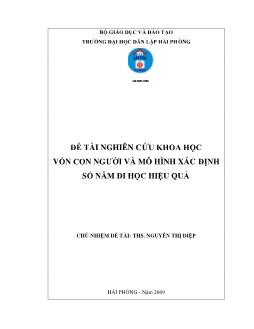 Vốn con người và mô hình xác định số năm đi học hiệu quả