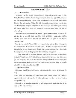 Xây dựng kế hoạch bảo vệ môi trường cho quận Gò Vấp đến năm 2015 và định hướng đến năm 2020
