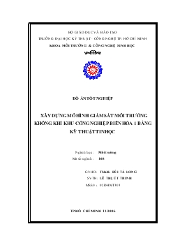 Xây dựng mô hình giám sát môi trường không khí khu công nghiệp Biên Hoà 1 bằng kỹ thuật tin học