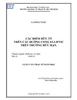 Các điểm hữu tỷ trên các đường cong Elliptic trên trường hữu hạn