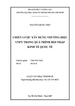 Chiến lược xây dựng thương hiệu VNPT trong quá trình hội nhập kinh tế Quốc tế