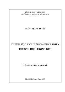 Chiến lược xây dựng và phát triển thương hiệu Trọng Đức