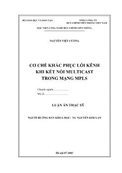 Cơ chế khắc phục lỗi kênh khi kết nối Multicast trong mạng MPLS