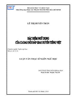 Đặc điểm ngữ dụng của ca dao đối đáp giao duyên tiếng việt
