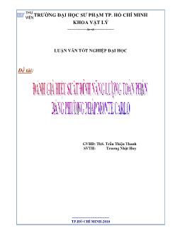Đánh giá hiệu suất đỉnh năng lượng toàn phần bằng phương pháp Monte Carlo