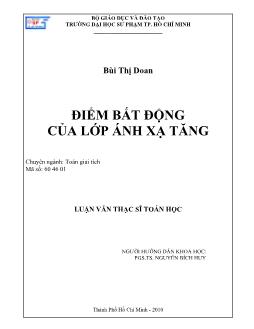 Điểm bất động của lớp ánh xạ tăng