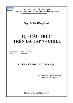 G2 - Cấu trúc trên đa tạp 7 - Chiều