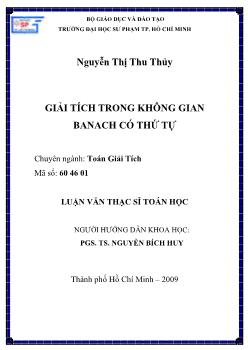 Giải tích trong không gian Banach có thứ tự