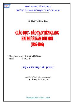 Giáo dục đào tạo Tiền Giang hai mươi năm đổi mới (1986 - 2006)