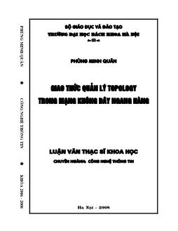 Giao thức quản lý Topology trong mạng không dây ngang hàng