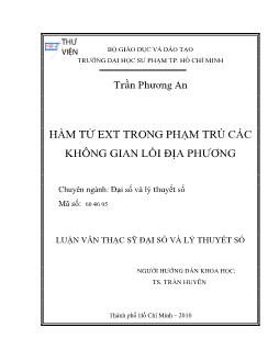 Hàm tử Ext trong phạm trù các không gian lồi Địa phương