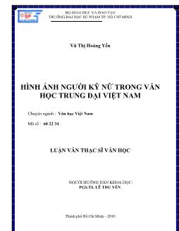 Hình ảnh người kỹ nữ trong văn học trung đại Việt Nam