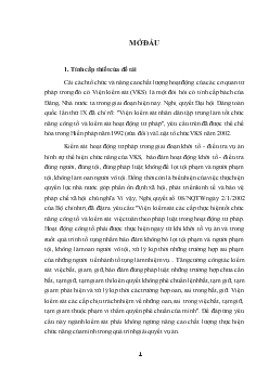 Kiểm sát hoạt động tư pháp trong giai đoạn khởi tố - Điều tra vụ án hình sự của Viện kiểm sát