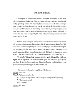 Kinh tế thị trường với việc hình thành nhân cách con người mới ở Việt Nam