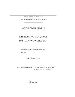 Lập trình ràng buộc với bài toán người chơi gôn