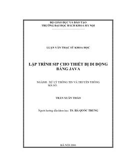 Lập trình SIP cho thiết bị di động bằng Java