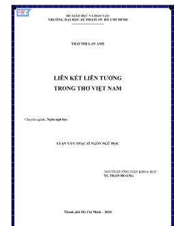 Liên kết tiên tưởng trong thơ Việt Nam