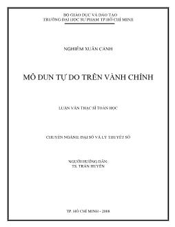 Mô đun tự do trên vành chính