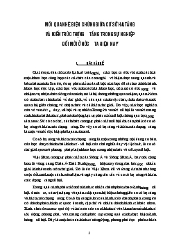 Mối quan hệ biện chứng giữa cơ sở hạ tầng & kiến trúc thượng tầng trong sự nghiệp đổi mới ở nước ta hiện nay