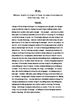Mối quan hệ giữa cái riêng & cái chung vận dụng vào xây dựng nền Kinh tế thị trường ở nước ta
