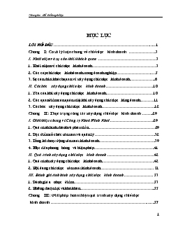 Một số giải pháp hoàn thiện công tác xây dựng “ Chiến lược kinh doanh” của Công ty Khóa Minh Khai (67tr)