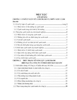 Một số giải pháp nâng cao năng lực cạnh tranh của Công ty Cổ phần Dệt may Sài Gòn đến năm 2010
