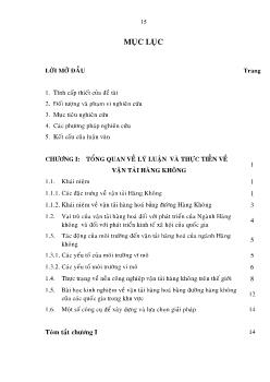 Một số giải pháp phát triển vận tải hàng hóa của Vietnam Airlines đến năm 2015