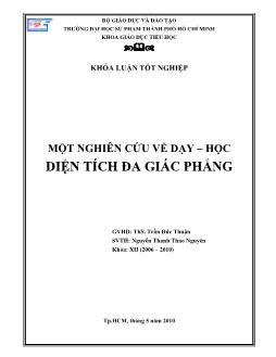Một số nghiên cứu về dạy - Học Diện tích đa giác phẳng