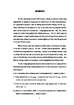 Một số vấn đề thực tiễn & lý luận trong quá trình thực hiện Công nghiệp hóa - Hiện đại hóa