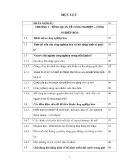 Nâng cao năng lực cạnh tranh của ngành công nghiệp Việt Nam trong tiến trình hội nhập