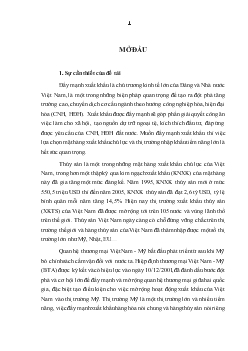 Năng lực cạnh tranh của hàng thủy sản Việt Nam trên thị trường Mỹ