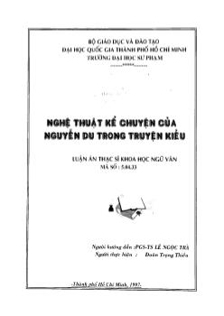 Nghệ thuật kể chuyện của Nguyễn Du trong truyện Kiều