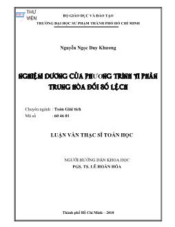 Nghiệm dương của phương trình vi phân trung hòa đối số lệch