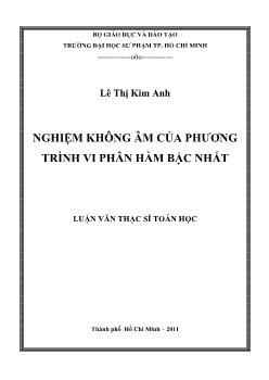 Nghiệm không âm của phương trình vi phân hàm bậc nhất